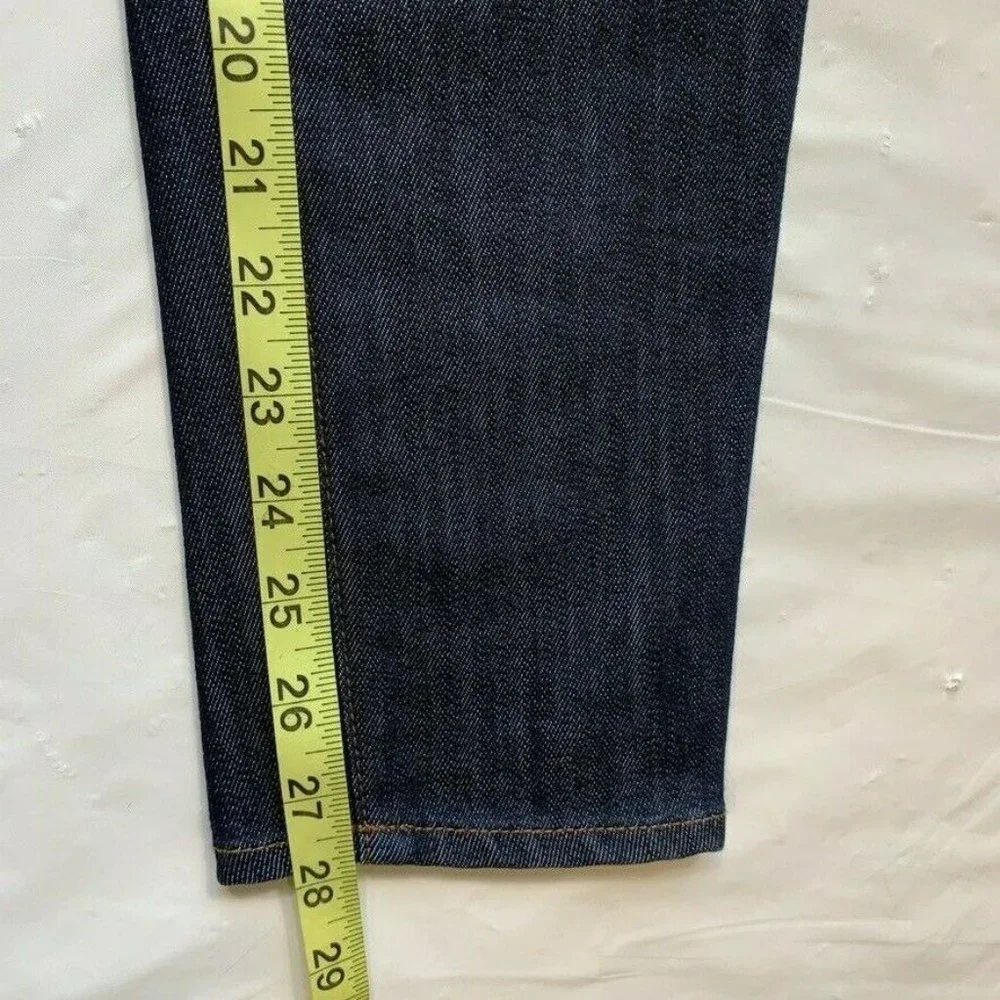 J Crew Toothpick Ankle Jeans Womens 26 (29x28) Skinny Stretch USA Dark Denim NEW